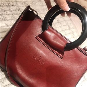 Vintage Gucci top handle crossbody purse